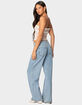EDIKTED Striped Eyelet Trim Tube Top image number 5
