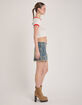 PLAYBOY Applique Raw Hem Womens Denim Skirt image number 2