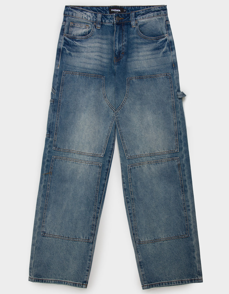 RSQ Mens Extra Baggy Double Knee Carpenter Jeans image number 1