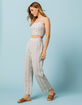 WEST OF MELROSE Love Struck Womens Crop Top And Pants Set image number 4
