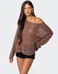 EDIKTED Bri Oversized Boat Neck Sweater image number 3