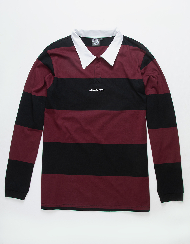 SANTA CRUZ Striped Mens Rugby Shirt WINE Tillys