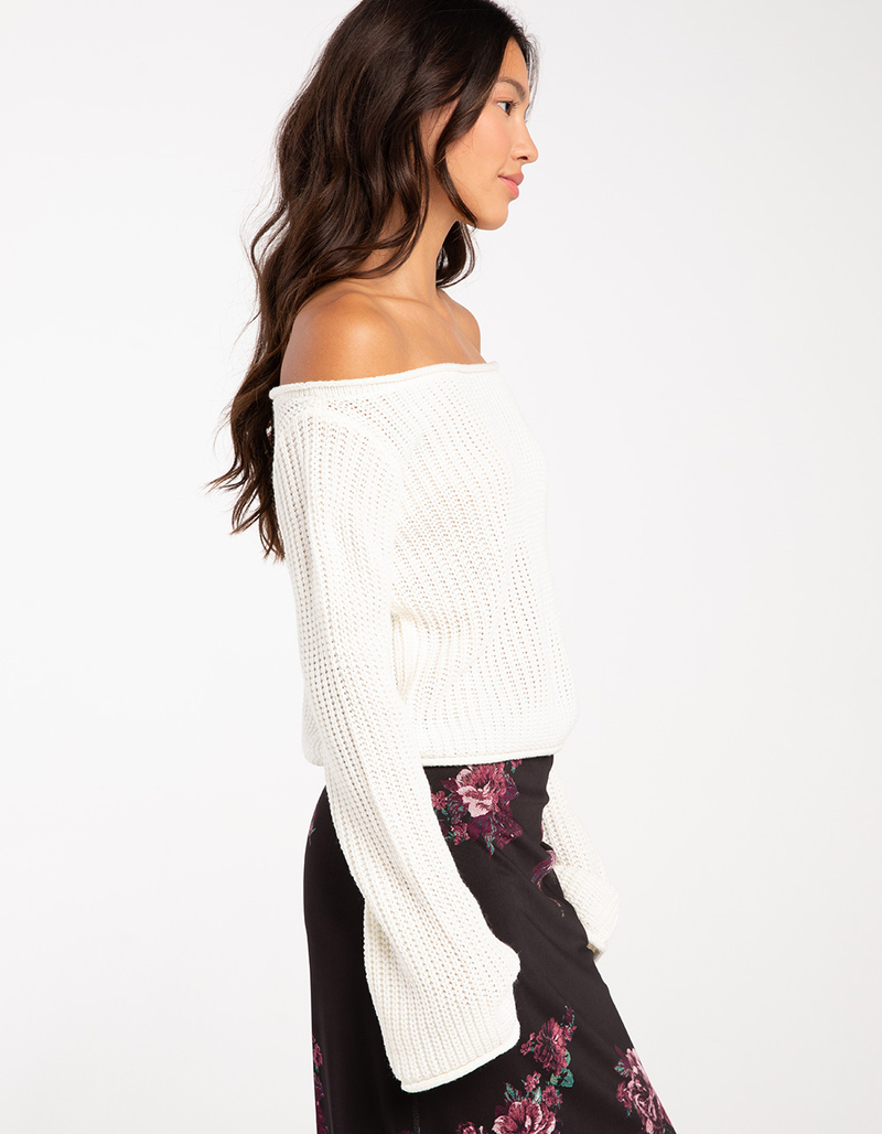 RSQ Womens Off The Shoulder Sweater image number 3