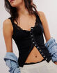 FREE PEOPLE End Game Womens Pointelle Tank Top image number 1