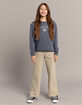 FULL TILT Aspen Girls Embroidered Crewneck Sweatshirt image number 5