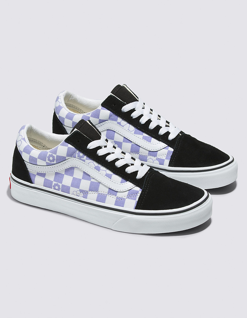 VANS Old Skool Floral Check Womens Shoes CHECKER Tillys