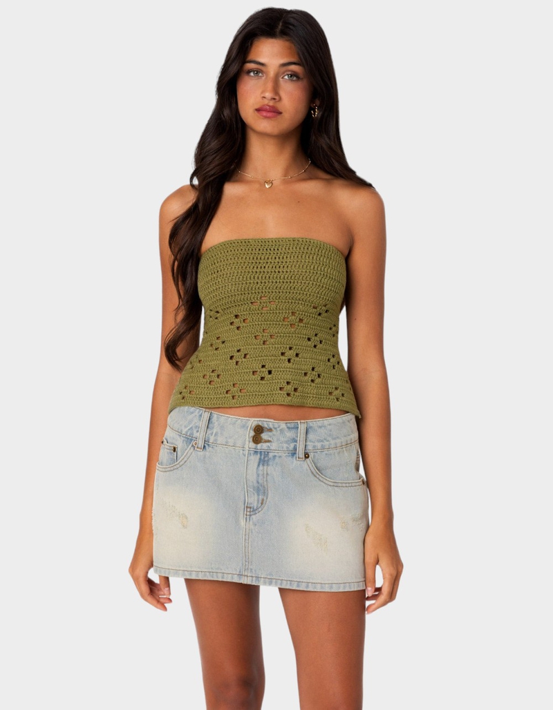 EDIKTED Niki Crochet Strapless Top image number 0