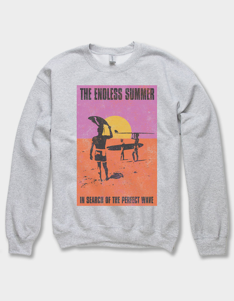 THE ENDLESS SUMMER Perfect Wave Distressed Unisex Crewneck Sweatshirt image number 0