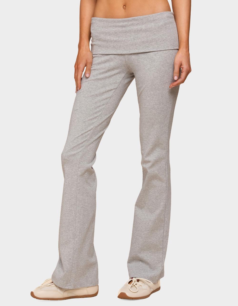 EDIKTED Ivanne Foldover Flared Pants image number 0