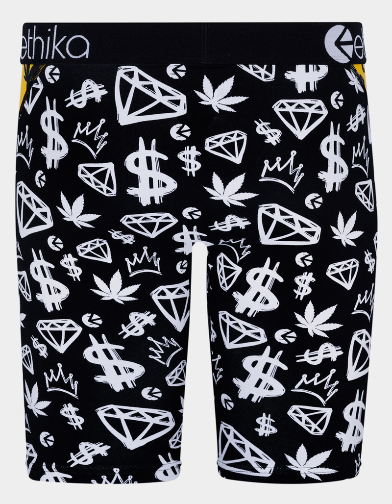 ETHIKA Black And Yellow Staple Mens Boxer Briefs image number 2