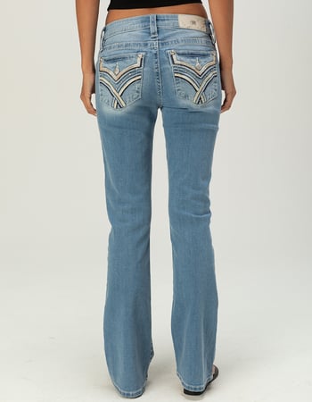 MISS ME Womens Mid Rise Bootcut X Pocket Jeans Alternative Image