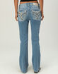 MISS ME Womens Mid Rise Bootcut X Pocket Jeans image number 2