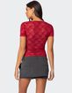 EDIKTED Roxana Sheer Lace Top image number 5