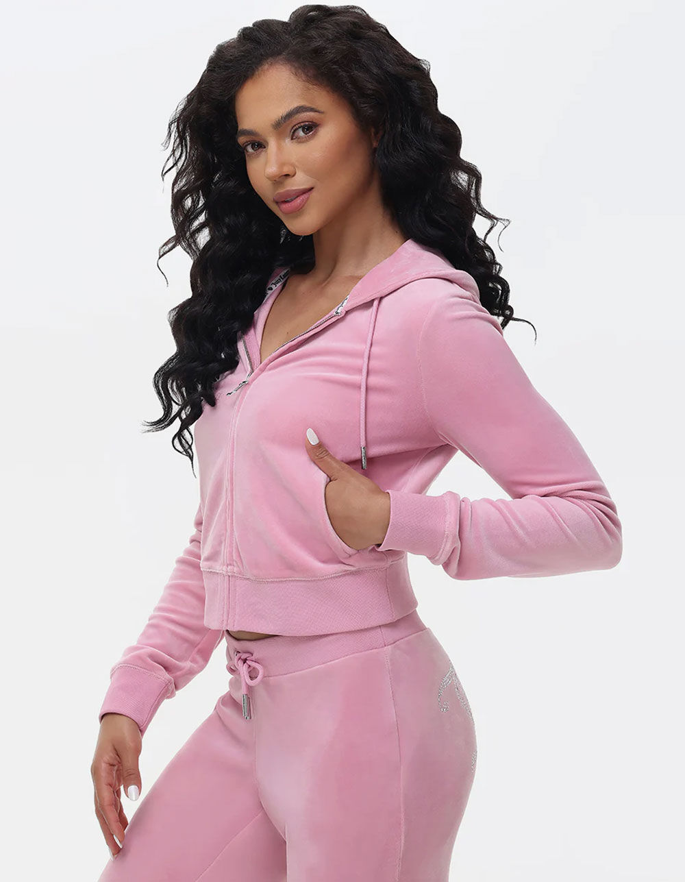 JUICY COUTURE OG Big Bling Womens Hoodie - BUBBLEGUM | Tillys
