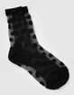 Sheer Polka Dot Womens Black Mid Calf Socks image number 1