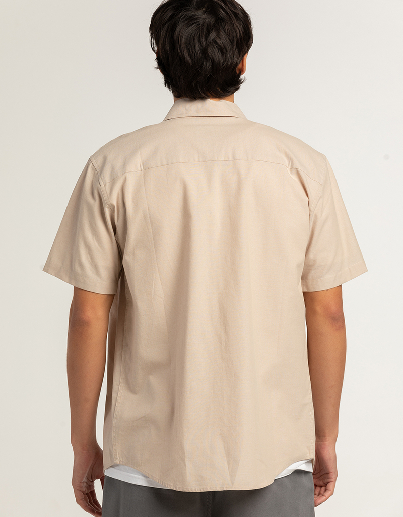 RSQ Mens Solid Chambray Button Up Shirt image number 5