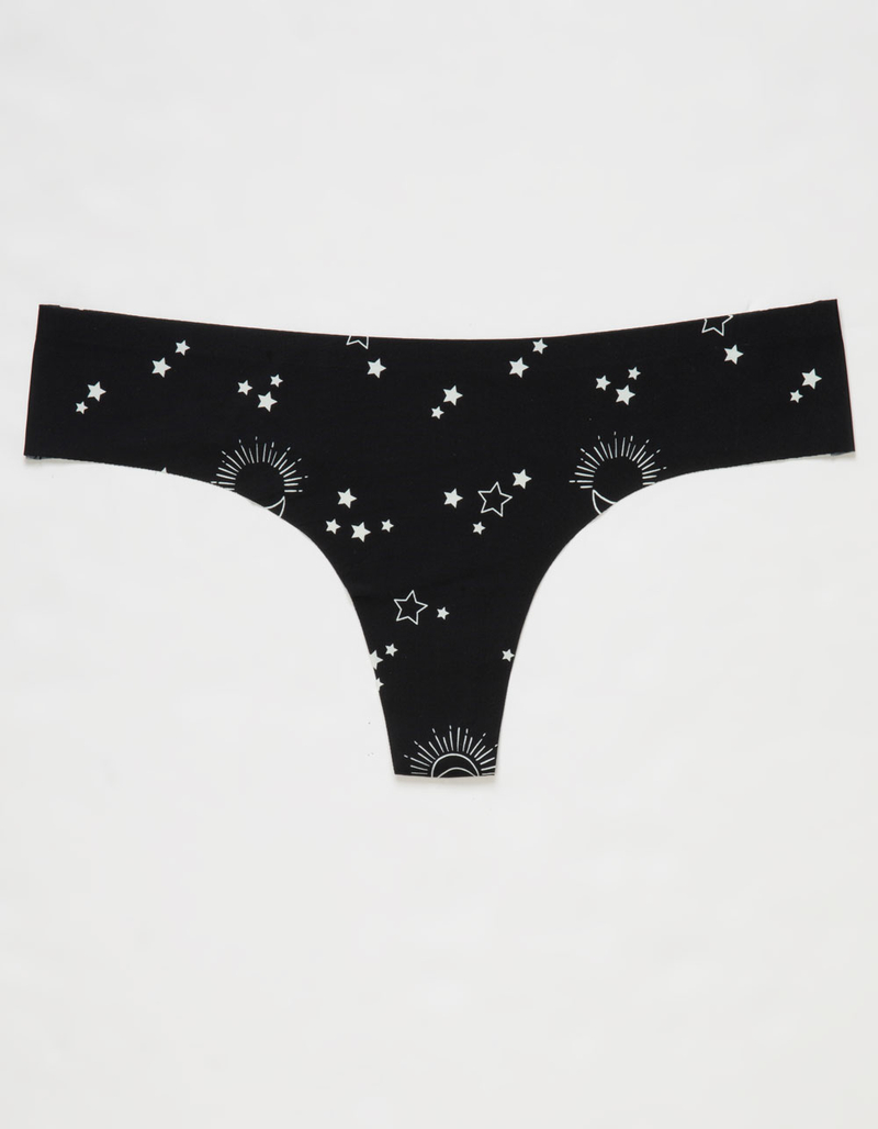 LOVE LIBBY Moon & Star Lasercut Thong BLACK COMBO Tillys