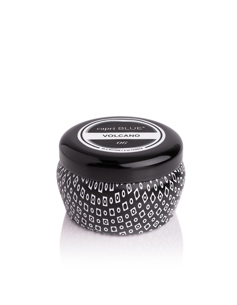 CAPRI BLUE 3oz Volcano Black Mini Tin Candle image number 0