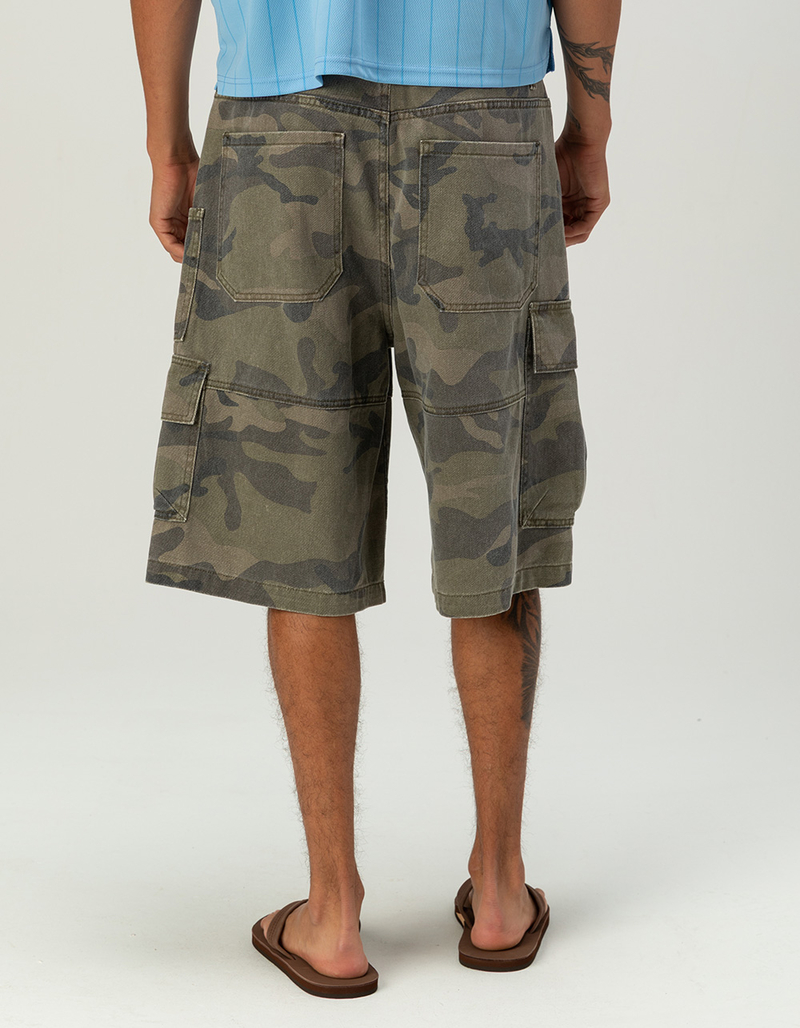 RSQ Mens Baggy Twill Cargo Jorts image number 4