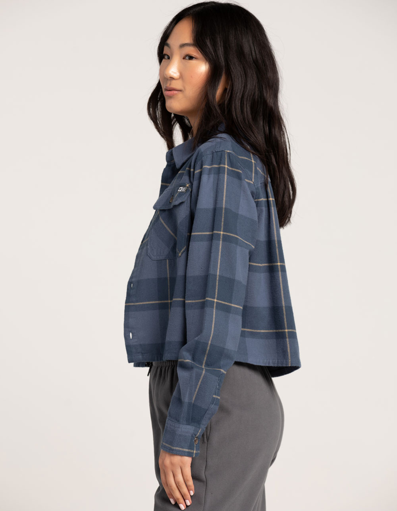 SALTY CREW Stay Golden Womens Crop Flannel image number 1
