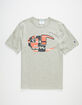 CHAMPION Logo Patchwork Heather Mens T-Shirt image number 1