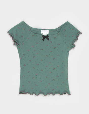 FULL TILT Ditsy Scoop Neck Girls Top Alternative Image