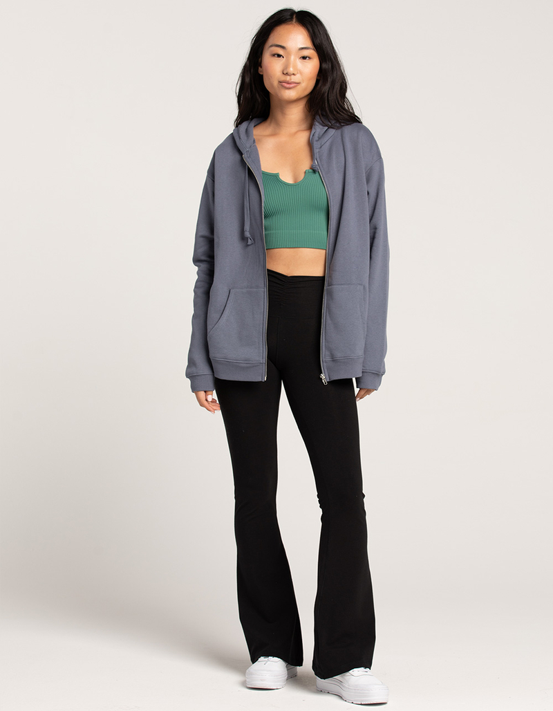 TILLYS Womens Oversized Zip-Up Hoodie image number 3