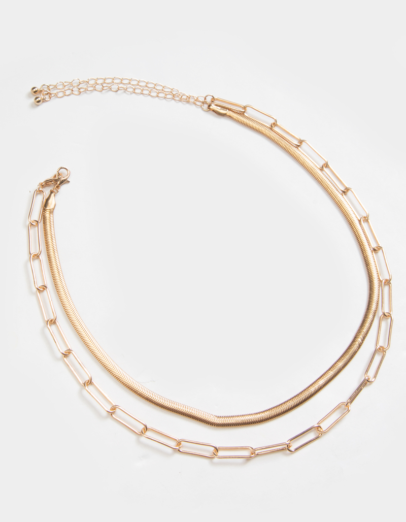 FULL TILT Basic Layered Chain Necklace image number 0