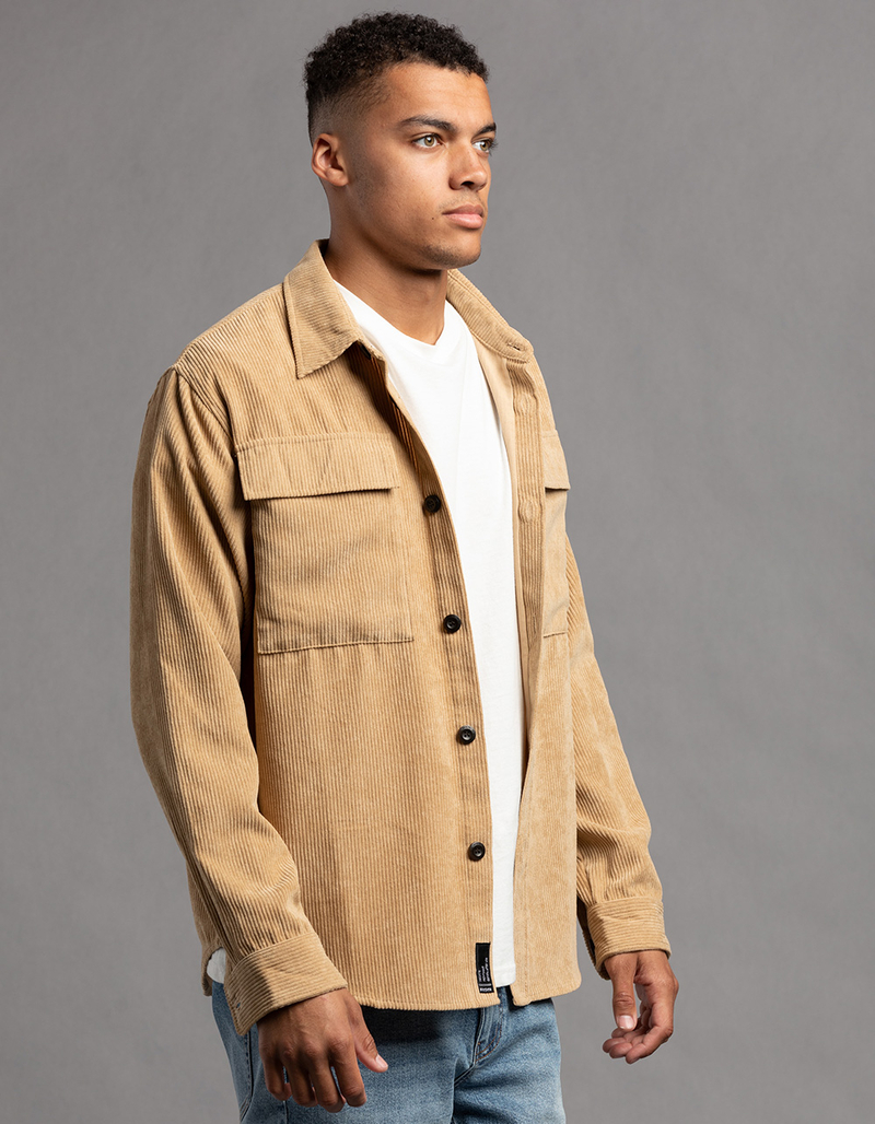RSQ Mens Oversized Corduroy Button Up Shirt image number 4