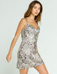 TIMING Animal Print Cowl Neck Slip Dress image number 2