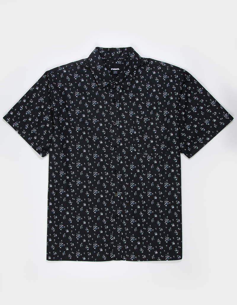 RSQ Mens Floral Poplin Button Up Shirt image number 0