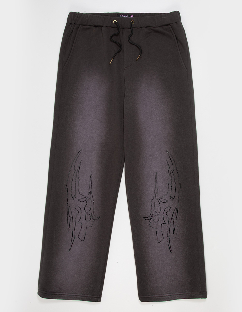 HOURS OF OPERATION Extended Leave Mens Rhinestone Sweatpants image number 0