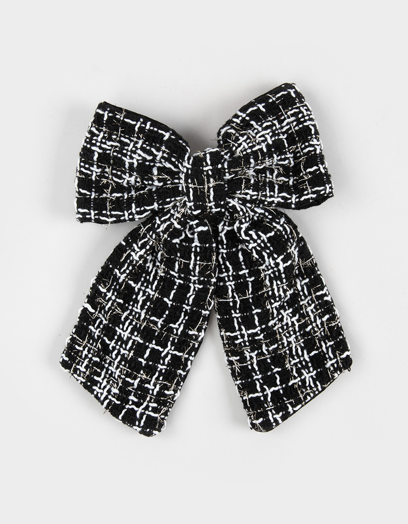 FULL TILT Oversized Plaid Bow Clip image number 0