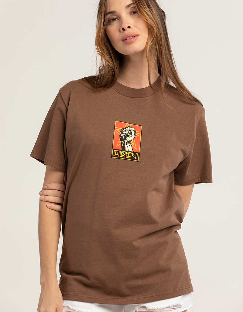OBEY Fist Womens Oversized Tee image number 0