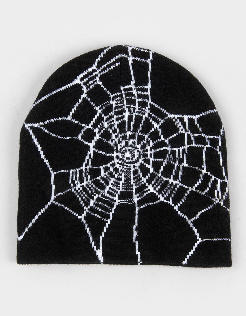 Spider Web Skully Beanie image number 1