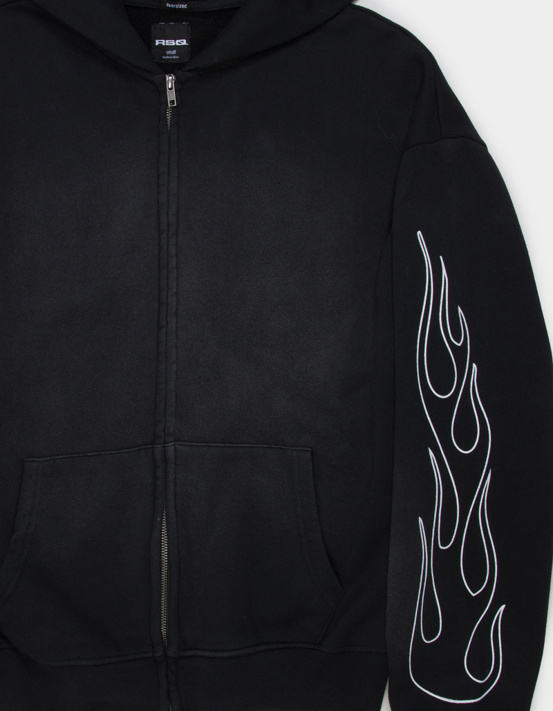 RSQ Mens Oversized Zip-Up Hoodie image number 2
