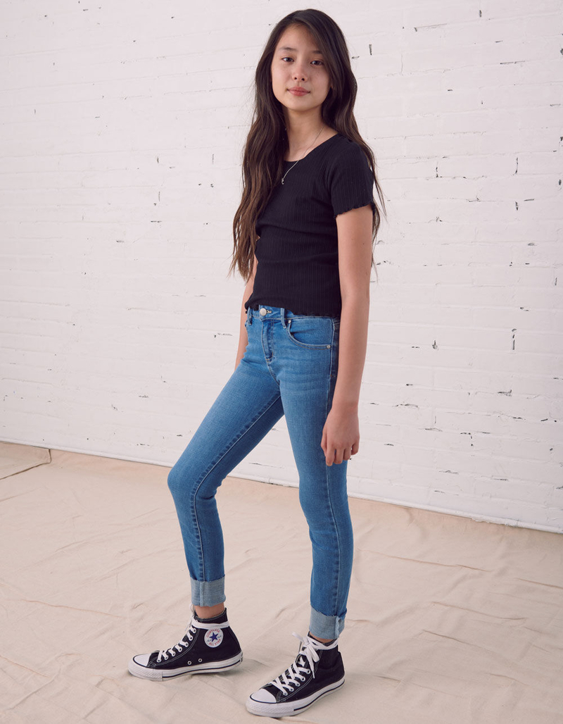 RSQ Mid Rise Cuff Girls Jeans image number 0