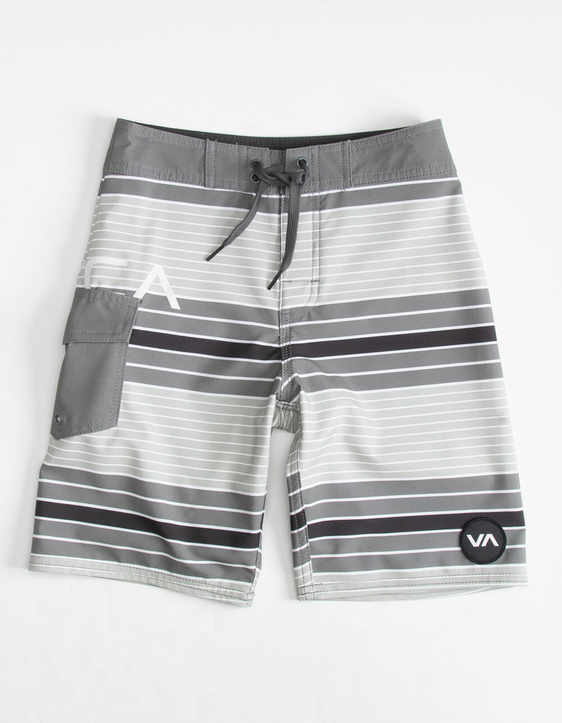 RVCA Uncivil Stripe Boys Smoke Boardshorts image number 0