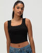 BOZZOLO Womens Lace Trim Square Neck Top image number 1