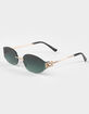 RSQ Oval Rimless Gradient Lens Sunglasses image number 1