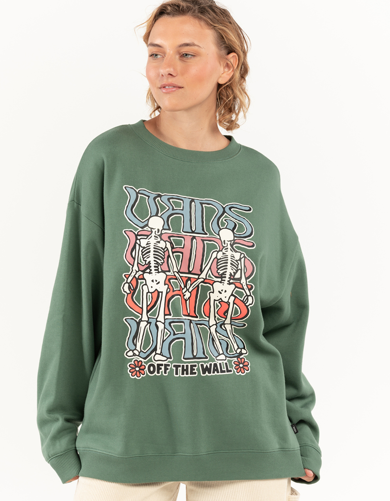 VANS Gem N Eyes Womens Oversized Crewneck Sweatshirt image number 3