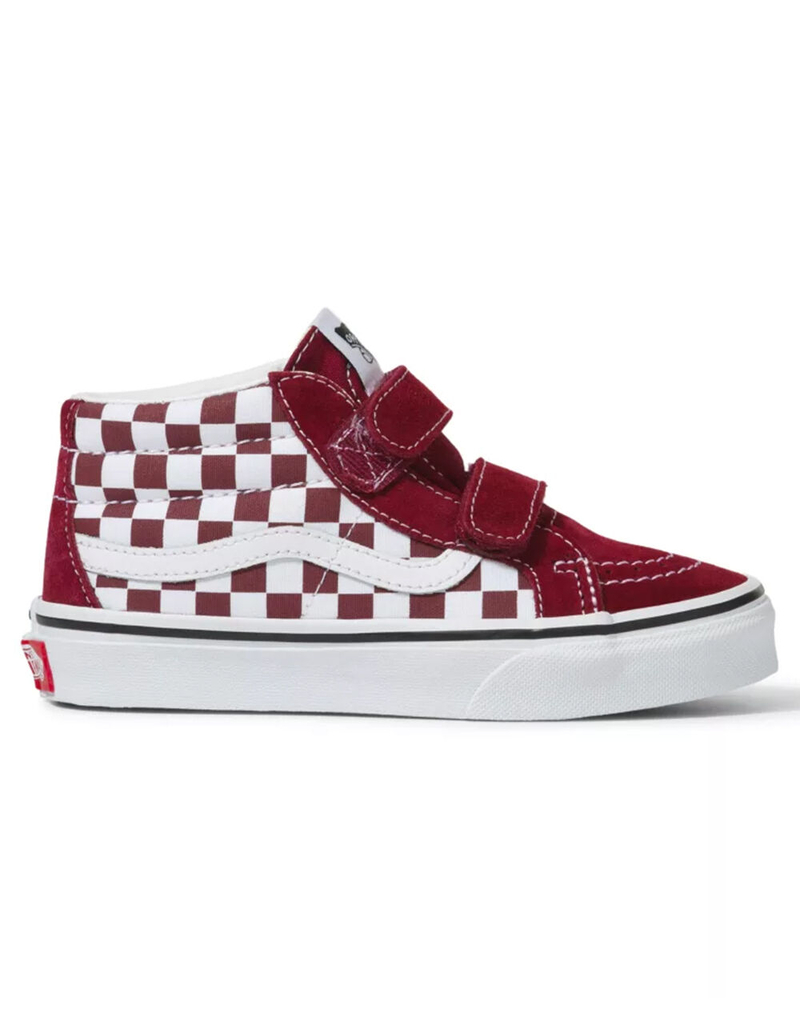 VANS Checkerboard Sk8-Mid Reissue Kids Velcro Shoes image number 1