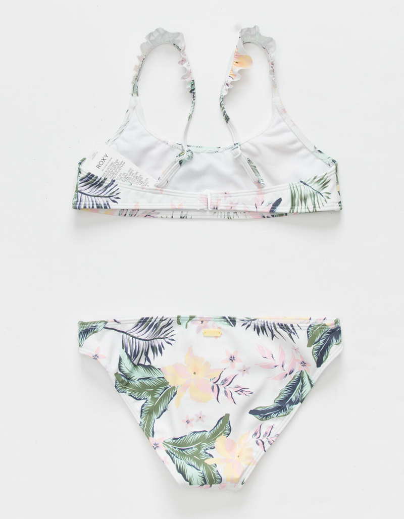 ROXY Lovely Senorita Girls White Combo Bralette Bikini Set image number 1