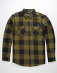 VOLCOM Shade Stone Green Mens Flannel Shirt image number 1