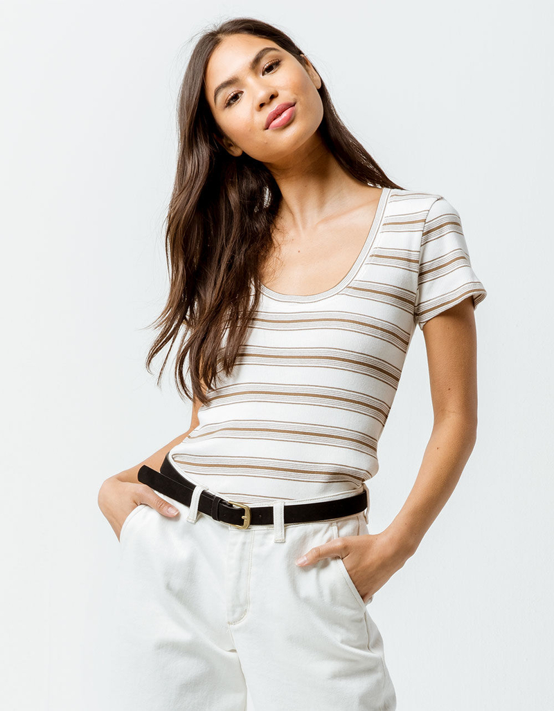 RVCA Seasons Change Striped Womens Tee image number 0