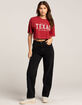 FULL TILT Texas Womens Crop Tee image number 4