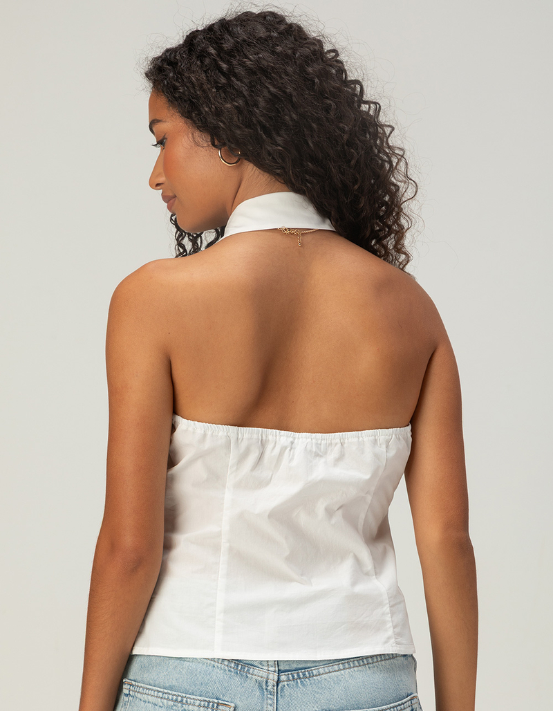 RSQ Womens Button Front Halter Top image number 3