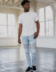 RSQ Mens Slim Taper Light Wash Jeans image number 1