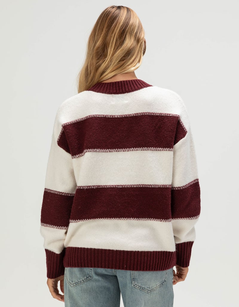 PINK ROSE Womens Stripe Sweater image number 3