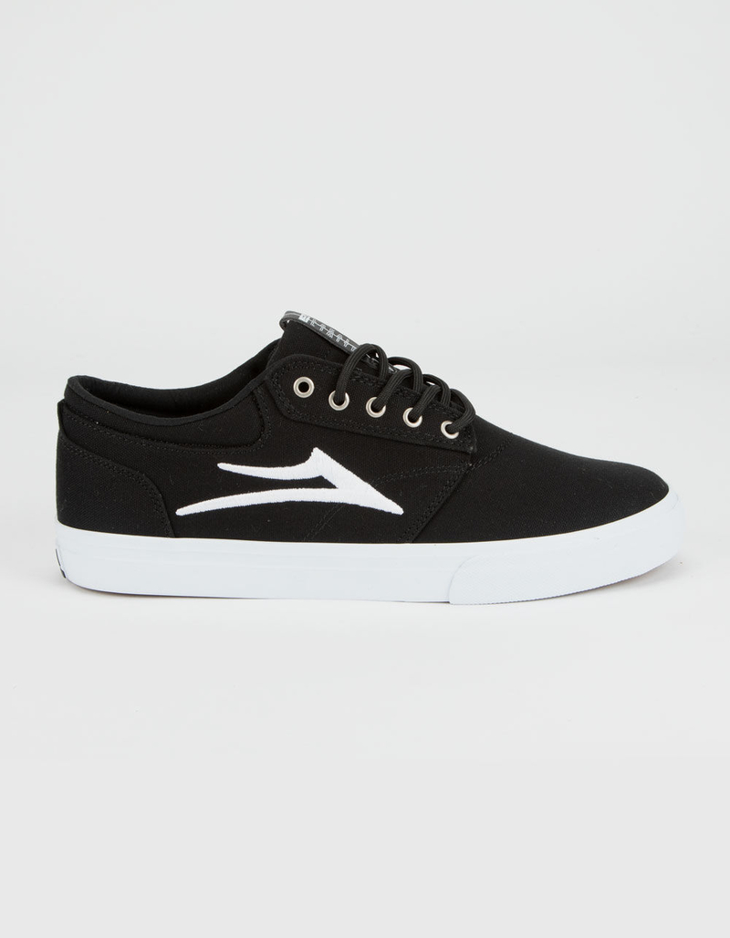 LAKAI Griffin Black & White Canvas Shoes image number 1